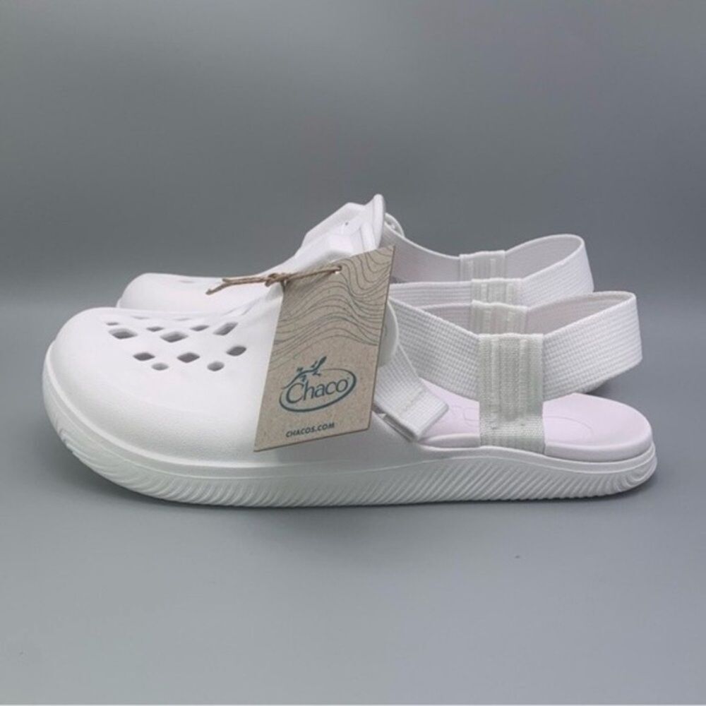 Chaco Women's Chillos 'White' Clogs Sandals Slides Shoes - Size: 8 - Picture 2 of 14